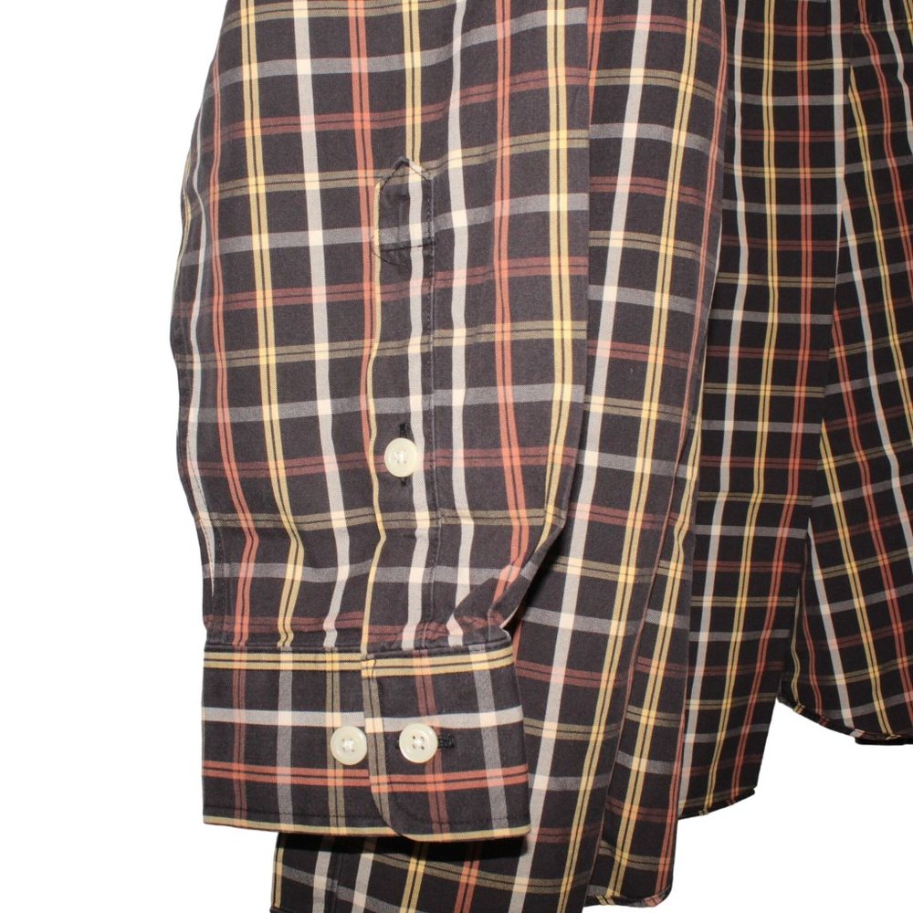 Orvis Mens Multicolor Windowpane Check Long Sleeve 100% Cotton Button Down Shirt - Picture 6 of 9